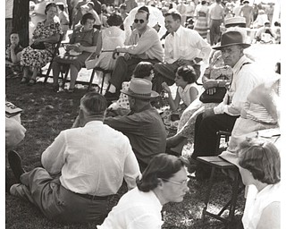 Taking a break at the 1954 Canfield Fair.