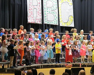 Neighbors | Alexis Bartolomucci.Poland Union kindergarten students danced along as they sang during their concert on March 8 at Poland Seminary High School.