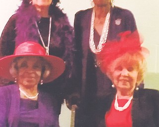 SPECIAL TO THE VINDICATOR: 

String of Pearls Red Hat Society will have its 11th annual luncheon from 10:30 a.m. to 3 p.m. April 19 at the Mahoning Country Club, 710 E. Liberty St., Girard. A buffet luncheon will be served at noon followed by the “Hattitude Stroll.” There also will be entertainment and raffles. Tickets are $30 each and should be purchased by Saturday by contacting Erma Hart, 330-759-9331, or emailing her at harte41@aol.com. Above, seated from left are Queen Mom Betty Crafter; and Audrey Gillian, decorations; and standing are Past Queen Carol Donnelly; and Louise Adams, basket chairman.