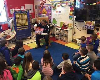 SPECIAL TO THE VINDICATOR
Vincent Colaluca, superintendent of Austintown Local Schools, recently read “How to Catch a Leprechaun” to students in Mrs. Bonnano’s first grade class in honor of St. Patrick’s Day. After the reading, students discussed how they would catch a leprechaun, and they later made their own traps with three-dimensional shapes.