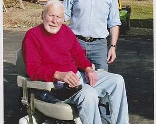 SPECIAL TO THE VINDICATOR
On behalf of Veterans of Foreign Wars Post 9571, Ellsworth, Fred Schrock recently presented a like-new electric scooter to 85-year-old Don Blair of Berlin Center. Blair is an Army veteran who served in the Korean War. The scooter was donated to the post by the widow of a World War II veteran. Three scooters, two hospital beds and other medical equipment have been loaned to veterans at no charge. To donate or request medical equipment, call Schrock at 330-538-3834.