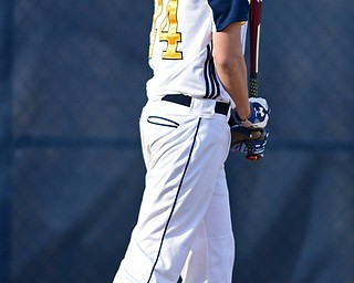 McDONALD, OHIO - APRIL 12, 2017: McDonald's Nate Ifft (24) shows his frustration after striking out in the third inning of Wednesday evenings game at Woodland Park. Jackson-Milton won 3-2. DAVID DERMER | THE VINDICATOR