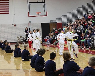 Neighbors | Abby Slanker.A group of C.H. Campbell Elementary School third-grade students gave a Taekwondo demonstration during the school’s annual Third Grade Gym Show in the high school gymnasium on March 9.
