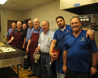 Neighbors | Alexis Bartolomucci.Boardman Rotary members prepared the pancakes and other items that were part of the meal during the Pancake Breakfast at Boardman Park.