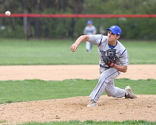 Poland pitcher Don Drummond(2) pitches during the 2nd inning as Poland High School takes on Canfield High School, Tuesday, March 25, 2017 at Phil Bova Field. Poland won 9-1...(Nikos Frazier | The Vindicator)..