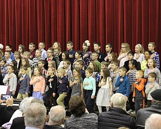 Neighbors | Abby Slanker.Hilltop Elementary School first-graders, under the direction of music teacher Stephanie Summers, performed the musical portion of the school’s annual Grandparents Day to a packed house on March 16.