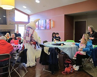 Neighbors | Alexis Bartolomucci.Guests attended Greenbriar Healthcare Center on April 1 to eat brunch and make crafts with the Easter Bunny.