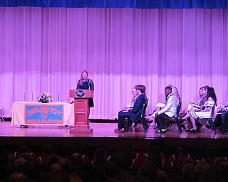 Neighbors | Alexis Bartolomucci.Austintown Fitch guidance counselor Lesley Busico spoke as the key note speaker during the AFHS National Honor Society ceremony on April 7.