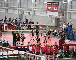 During the Rust Belt Challenge volleyball tournament at Watson and Tressel Training Site at YSU, Saturday, April 29, 2017 in Youngstown. Lakeside Launch won, 25-16, 16-25, 18-16...(Nikos Frazier | The Vindicator)..