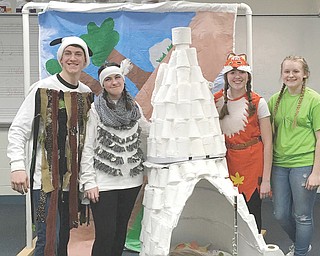 SPECIAL TO THE VINDICATOR
High-school Project Outreach team members, from left, are Noah Silver, Bekah Silver, Zoe Finsley and Marissa Makosky.