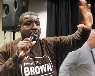 William D. Lewis the vindicator Tito Brown reacts to news he won mayoral primary. 05022017 wdl tito brown l..