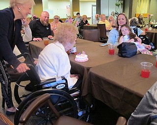 Neighbors | Alexis Bartolomucci.Louise Williams blew out the candles on her personal birthday cake during her 101st birthday part on April 8 at Greenbriar Healthcare Center.