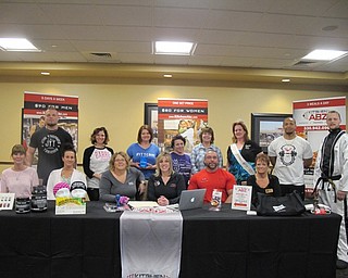 Neighbors | Alexis Bartolomucci.Vendors participating in the Youngstown Fitness Expo on May 13 at Hollywood Gaming Racino gathered for a meeting to discuss the event. Pictured are, from left, (back) Joel Younkins, Kim Miller, Mandy Richmond, Gina DeAngelo, Janine Goddard, Kerry Schneider, Colby Jacobs; (front) Janet Agueda, Kelly Bako, Lori McDonald, Lynn Mickey, Tom KitchenABZ and Dianne Herbert.