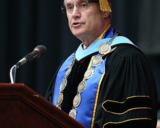 MICHAEL G TAYLOR | THE VINDICATOR- 05-06-17 Youngstown State University (YSU) Commencement at Beeghly Center on YSU campus. Jim P. Tressel, YSU President.