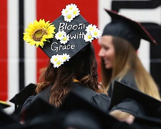 MICHAEL G TAYLOR | THE VINDICATOR- 05-06-17 Youngstown State University (YSU) Commencement at Beeghly Center on YSU campus. Graduation cap.