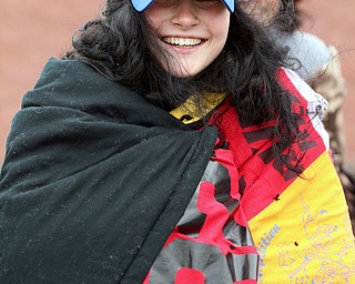 MICHAEL G TAYLOR | THE VINDICATOR- 05-06-17  37th Annual Optimist High School Invitational Track Meet in Austintown, OH at Austintown high School. Cold shot. Miresa O'dell from Mathews