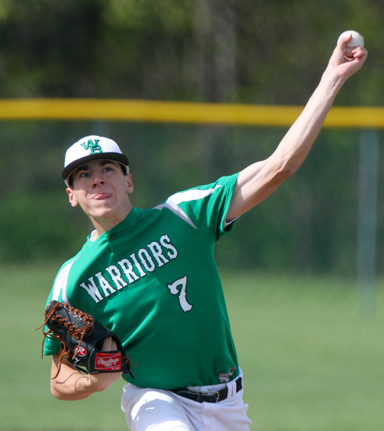 William D Lewis The Vindicator  WB's Brant Alazzaus(7) delivers during 5-9-127 win over Hubbard at WB.