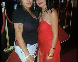 Jasmine and her mom, Jackie, attend an event together. They are from Youngstown.