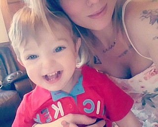 Kristy Hott hugs her little guy, son Mason Hott. The two live in Salem.