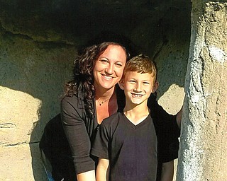 Jaime and Chase Yohman of Girard pose during a family outing.