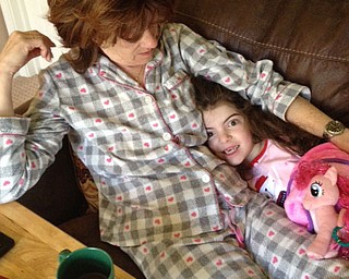 Judith Richley of Canfield hosted a pajama party for her granddaughter, Joselyn Richley, 6, of Poland.
