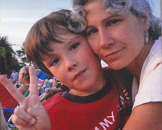 Enjoying a nice day down south are Nancy Lenhart and her son, Calder.