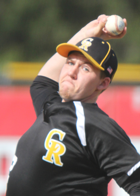 William D Lewis The Vindicator Crestview pitcher Tyler Hurd(22) during 5-10-17 game at Columbiana.