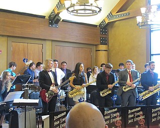 Neighbors | Alexis Bartolomucci.Boardman High School Jazz Ensemble 2 performed on April 3 at Boardman Park for the annual Pinwheels for Prevention event.