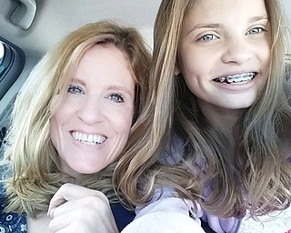 Antoinette Wardle of Poland, takes a selfie  with her mother, Patty Wardle, also of Poland.