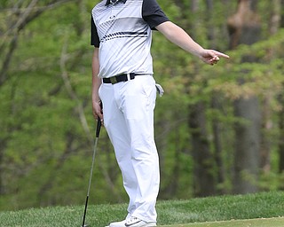        ROBERT K. YOSAY  | THE VINDICATOR..Greatest Golfer Junior at Squaw Creek Sat May 13..pointing his ball to the hole .. is Joey Vitali