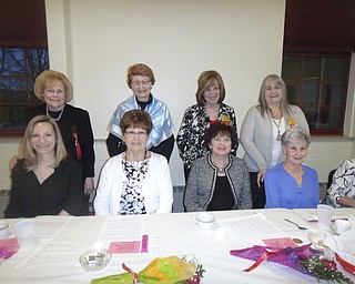 SPECIAL TO THE VINDICATOR
Beta Chi Chapter of Delta Kappa Gamma Society recently welcomed four new members. The new members, seated from left, are Katie Hank, Linda Cowin, Judy Gaughan and Joanie Miles. Their sponsors, standing, are Juanita Barber, Barb Layfield, Stephanie Gabbard and Carol Hart. The society promotes professional and personal growth for women educators.