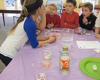 Neighbors | Alexis Bartolomucci.The children at the Sweet Science program at the Poland library on April 13 talked about what they thought would happen during different experiments.