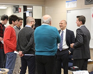 Neighbors | Abby Slanker.State Senator Joe Schiavoni and democratic candidate for Ohio governor spoke with students, teachers and administrators after concluding a live town hall event at Canfield High School on April 7.