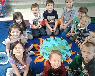 Neighbors | Submitted.Students in Joy Bucci's class celebrated Earth Day at North Preschool by making their mark on the Earth they created in class.