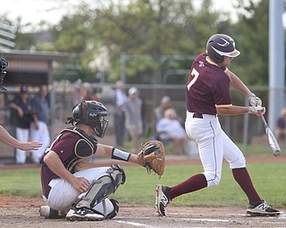 Jace Burke(7) of Walsh Jesuit during the 1st inning as the Boardman takes on Walsh Jesuit in the Division I District final, Friday, May 19, 2017 at Bob Cene Park in Struthers...(Nikos Frazier | The Vindicator)..