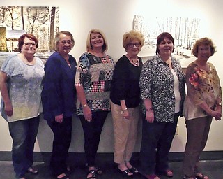 SPECIAL TO THE VINDICATOR
Altrusa International serves the community in many ways, with an emphasis on literacy. The organization celebrated its 100th anniversary April 6 with a dinner at Whitefire Grille & Spirits in Canfield, that included reminiscences about past projects and members. Board members, from left, are Janet Haladay, Sharmon Lesnak, Rochelle Lesnak, Carole McWilson, Kim Deichert and Pat Skornicka.