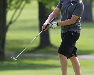 Benjamin Martin(U-14) putts into the 4th hole during the 2017 Vindicator Greatest Golfer Junior Qualifier, Saturday, May 20, 2017 at Pine Lakes Golf Course in Hubbard...(Nikos Frazier | The Vindicator)..