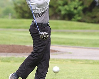 Brandon Cioffi(U-17) drives on the 18th hole during the 2017 Vindicator Greatest Golfer Junior Qualifier, Saturday, May 20, 2017 at Pine Lakes Golf Course in Hubbard...(Nikos Frazier | The Vindicator)..