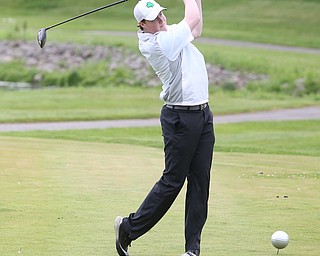 Andrew Murphy tees of on the 1st hole during a playoff for first in the 2017 Vindicator Greatest Golfer Junior Qualifier, Saturday, May 20, 2017 at Pine Lakes Golf Course in Hubbard...(Nikos Frazier | The Vindicator)..