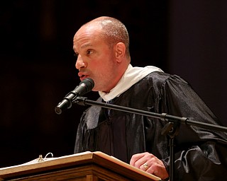 Superintendent Raymond Soloman speaks during the Hubbard High School Commencement at Stambaugh Auditorium, Wednesday, May 24, 2017 in Youngstown.  ..(Nikos Frazier | The Vindicator)