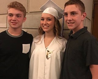 Sydney Wess and future Hubbard graduates brothers Tom and Austin Wess