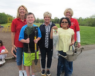 Neighbors | Alexis Bartolomucci.Fourth-grade Robinwood Lane students Jimmy Carkido and Kyra Milano stood with members of .the Boardman Lions Club, Joni Blase, Kristen Dailey and Kathy Collins after the Arbor Day presentation on April 28.