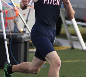 Austintown's Ethen Saxey(140) competes in the boys 1600 meter run final during the Division 1 Region 1 Track & Field Championships, Friday, May 26, 2017 at Austintown High School in Austintown. The run was later reran...(Nikos Frazier | The Vindicator)..