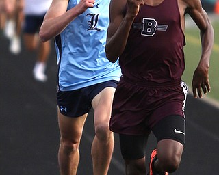 Boardman's Chris Butler(709) competes in the boys 1600 meter run final during the Division 1 Region 1 Track & Field Championships, Friday, May 26, 2017 at Austintown High School in Austintown. The run was later reran...(Nikos Frazier | The Vindicator)..