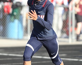 Austintown's Alena Williams(101) competes in the girls 400 meter dash final during the Division 1 Region 1 Track & Field Championships, Friday, May 26, 2017 at Austintown High School in Austintown...(Nikos Frazier | The Vindicator)..