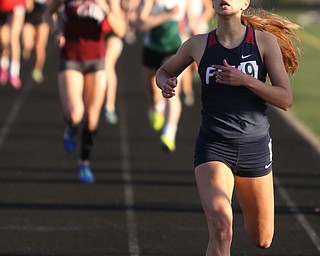 Austintown's Lauren Dolak(120) competes in the girls 800 meter run final during the Division 1 Region 1 Track & Field Championships, Friday, May 26, 2017 at Austintown High School in Austintown. Dolak finished first...(Nikos Frazier | The Vindicator)..