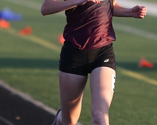 Boardman's Casey Zaitzew(711) competes in the girls 3200 meter run final during the Division 1 Region 1 Track & Field Championships, Friday, May 26, 2017 at Austintown High School in Austintown...(Nikos Frazier | The Vindicator)..
