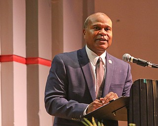        ROBERT K. YOSAY  | THE VINDICATOR..The last class of VPA/Stem Graduated at Chaney High School Friday afternoon ..Ò...Speaker was State Rep Glenn Holmes