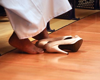        ROBERT K. YOSAY  | THE VINDICATOR..Pride emanated from the Stambaugh Auditorium Friday morning as 189 East High students celebrated their last hurrah of high school.- Jim Tressel main speaker.Ò.