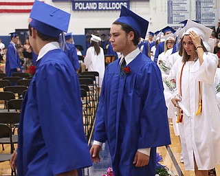 Students walk into the high school gym during the Poland Seminary High School Graduation, Saturday, May 27, 2017 in Poland...(Nikos Frazier | The Vindicator)